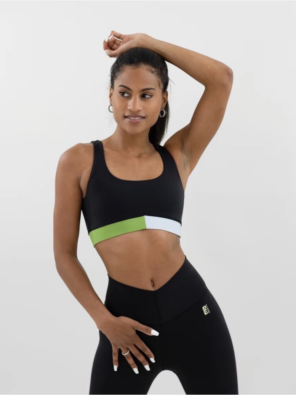 P.E. Nation Black Athletic Sports Bra and Shorts